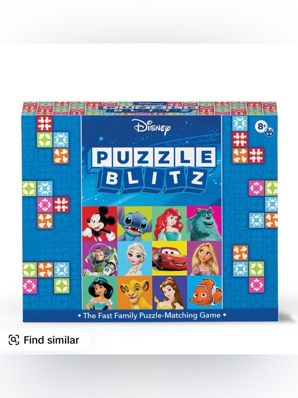 NEW NIB Disney Puzzle Blitz Game - Blue Box with Multicolor Character Tiles